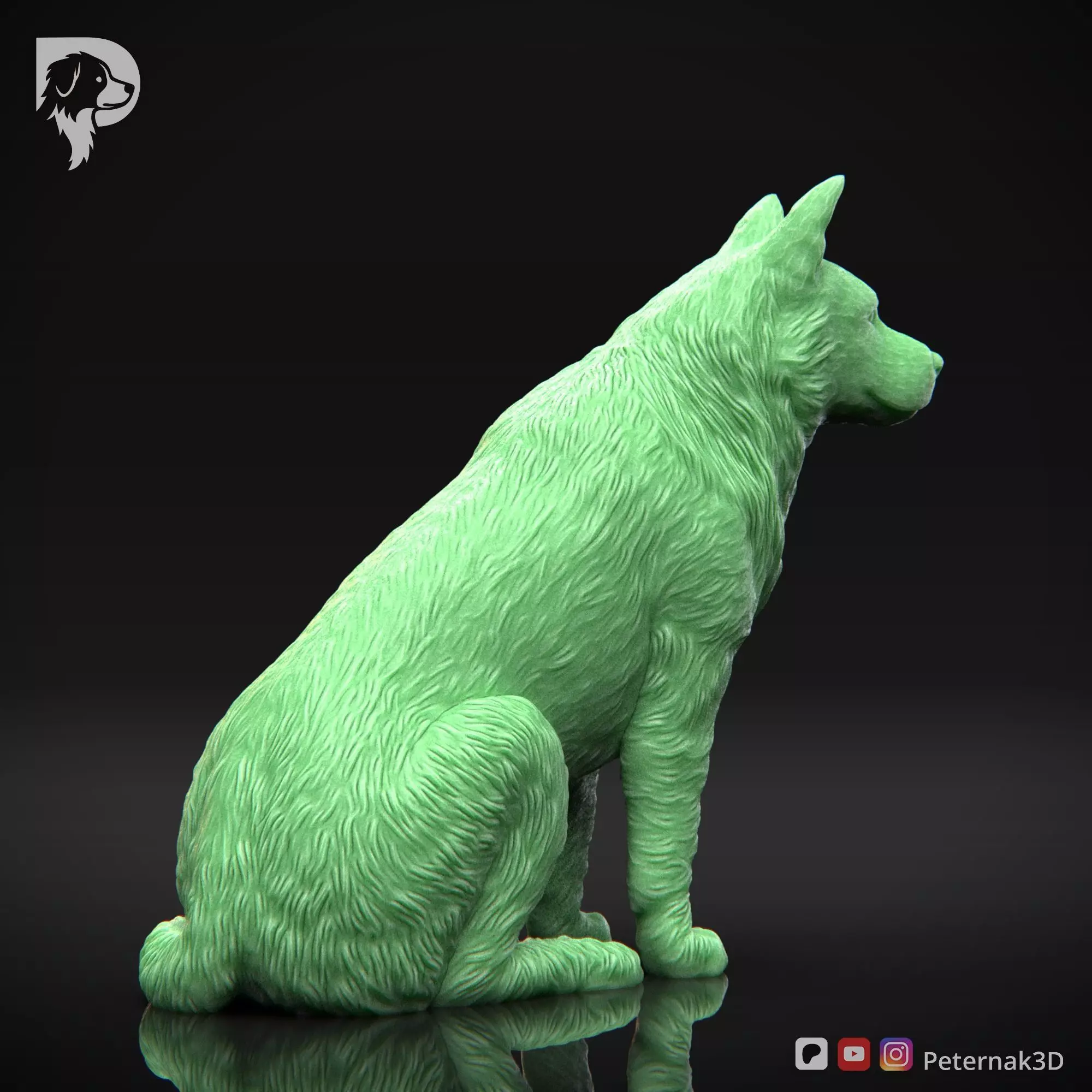 Dog 3D Print Model Australian Cattle Dog Pose 06 Print Ready STL 3D print model_8