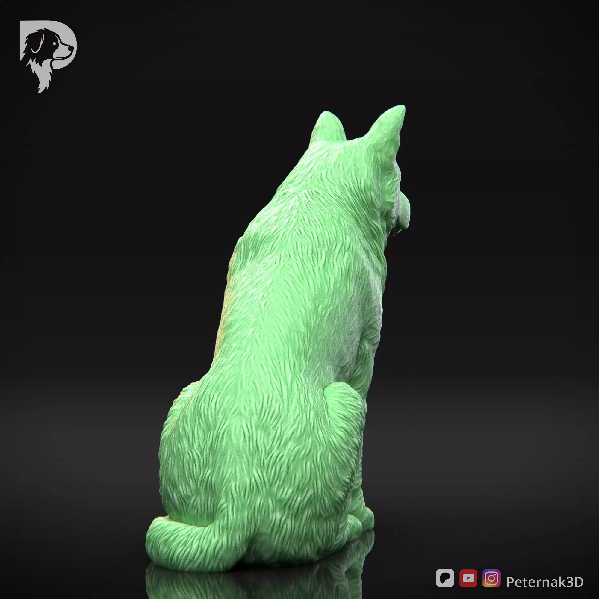 Dog 3D Print Model Australian Cattle Dog Pose 06 Print Ready STL 3D print model_9