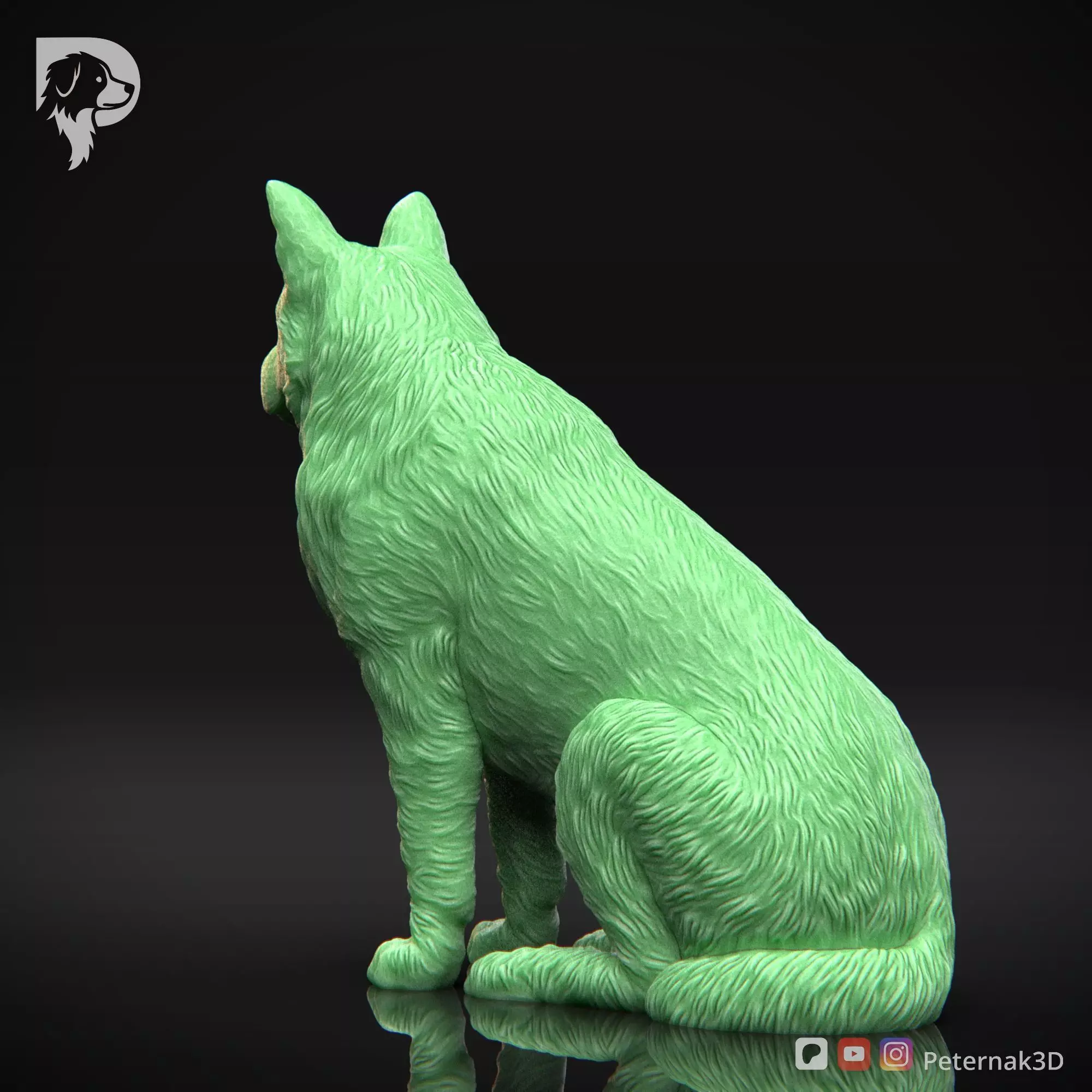 Dog 3D Print Model Australian Cattle Dog Pose 06 Print Ready STL 3D print model_11