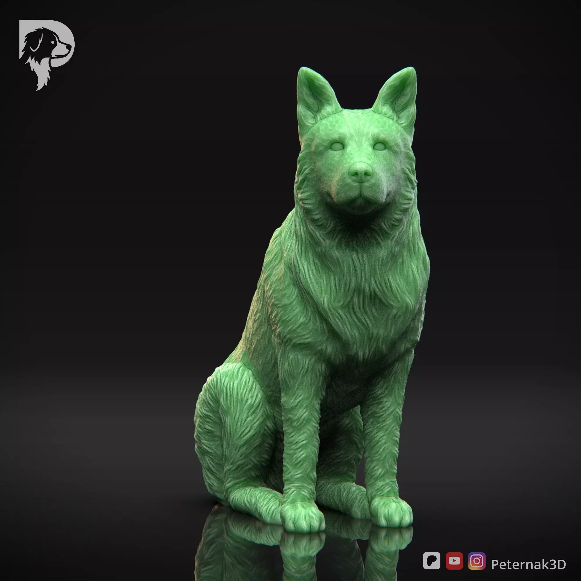 Dog 3D Print Model Australian Cattle Dog Pose 06 Print Ready STL 3D print model_2