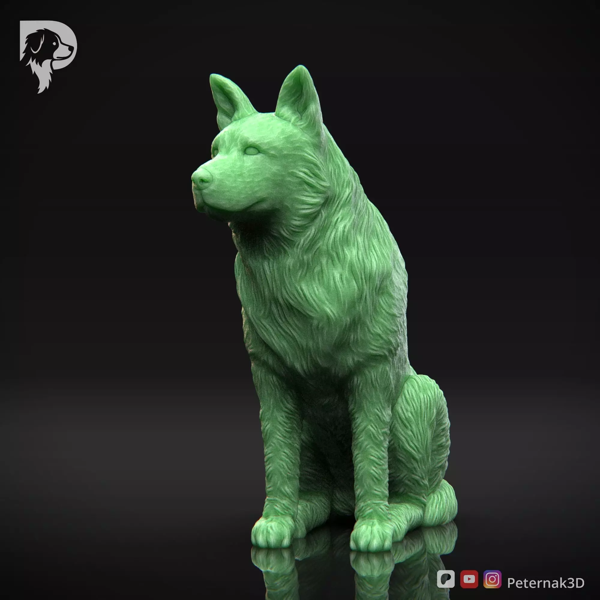 Dog 3D Print Model Australian Cattle Dog Pose 06 Print Ready STL 3D print model_5