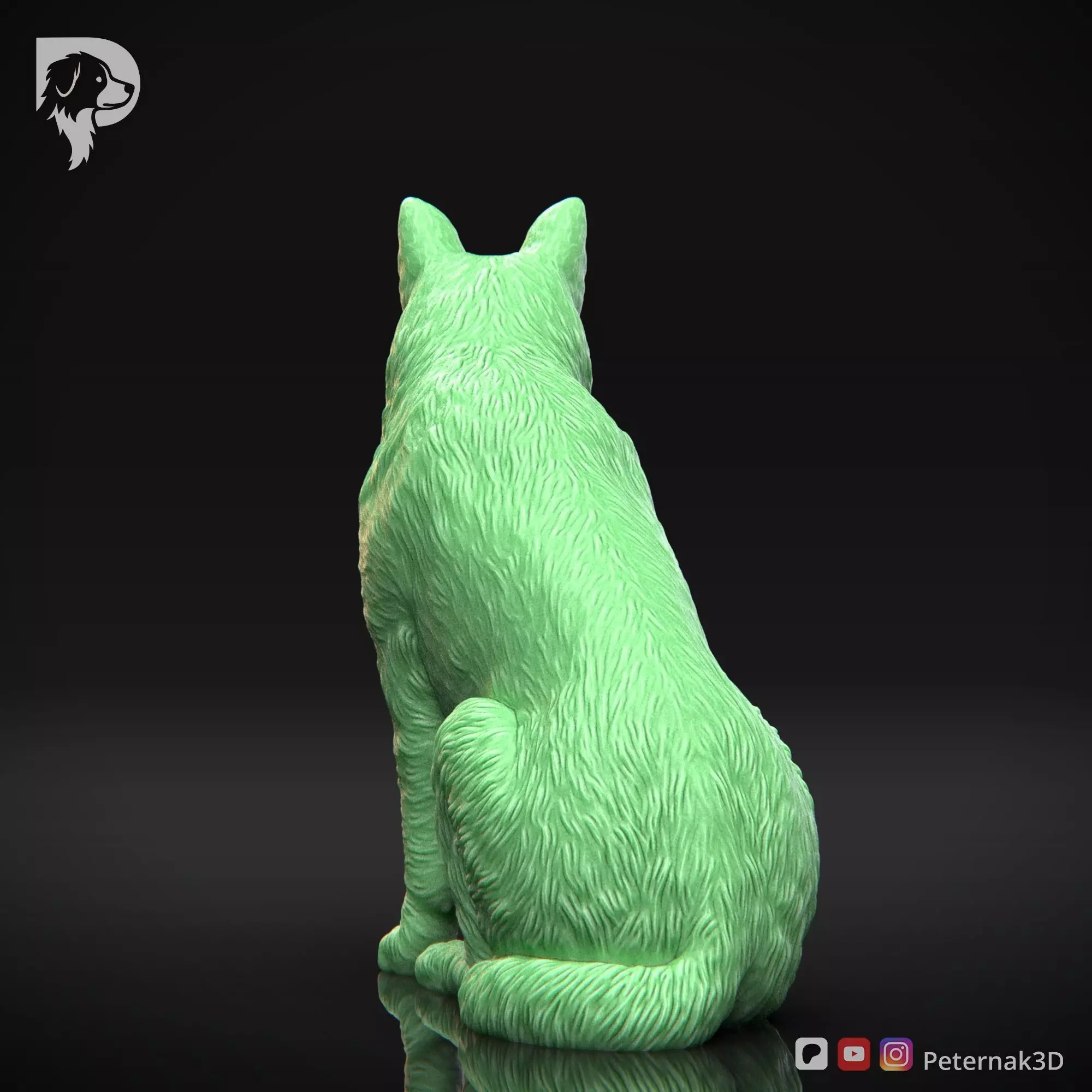 Dog 3D Print Model Australian Cattle Dog Pose 06 Print Ready STL 3D print model_10