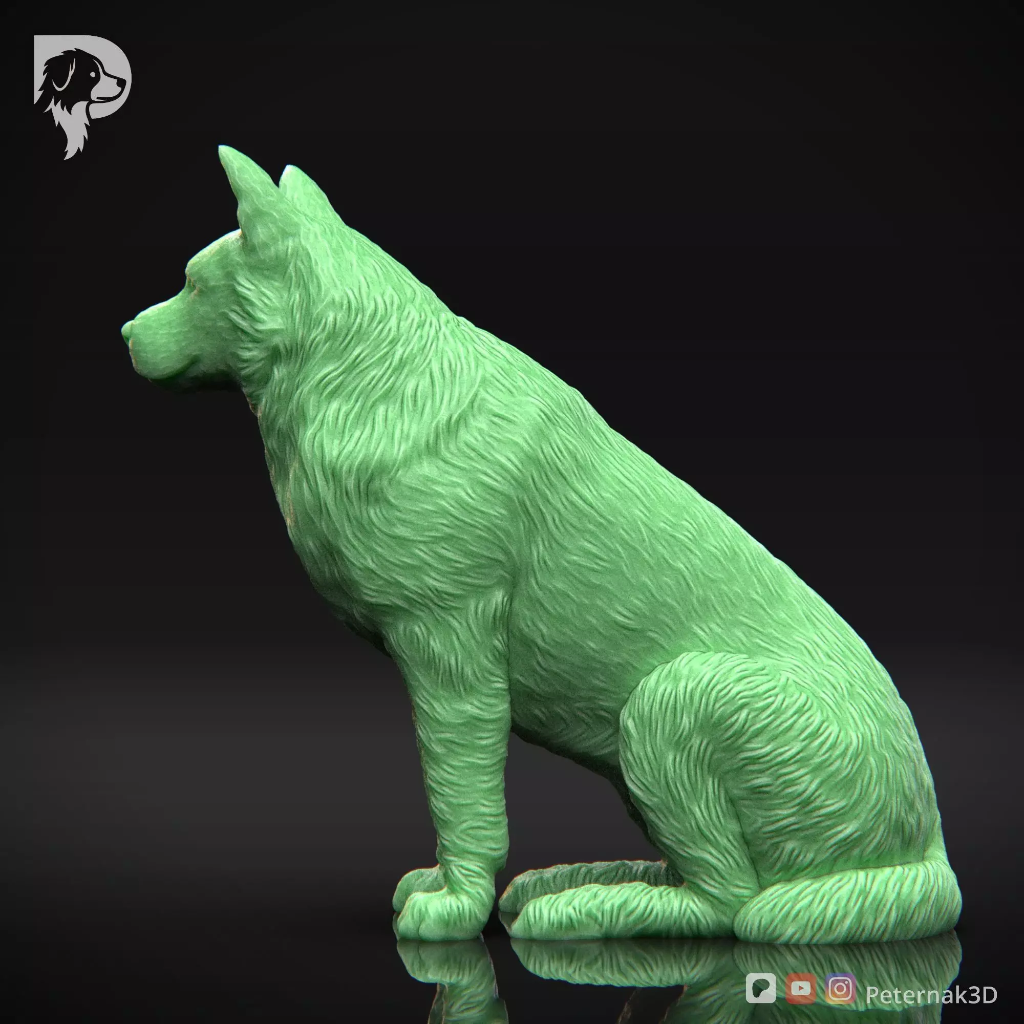 Dog 3D Print Model Australian Cattle Dog Pose 06 Print Ready STL 3D print model_7
