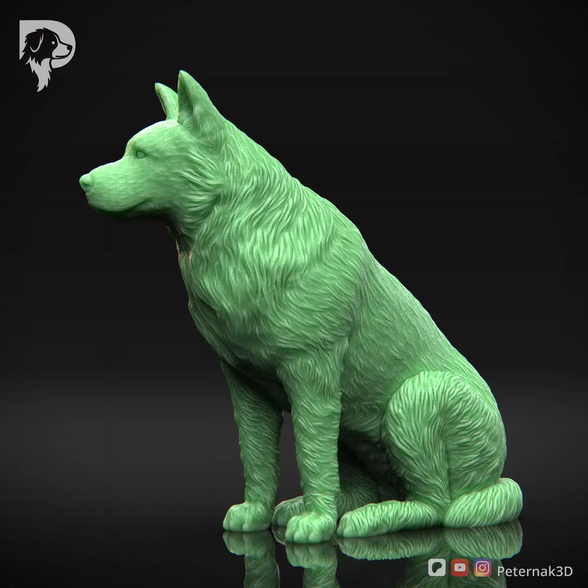 Dog 3D Print Model Australian Cattle Dog Pose 06 Print Ready STL 3D print model_6