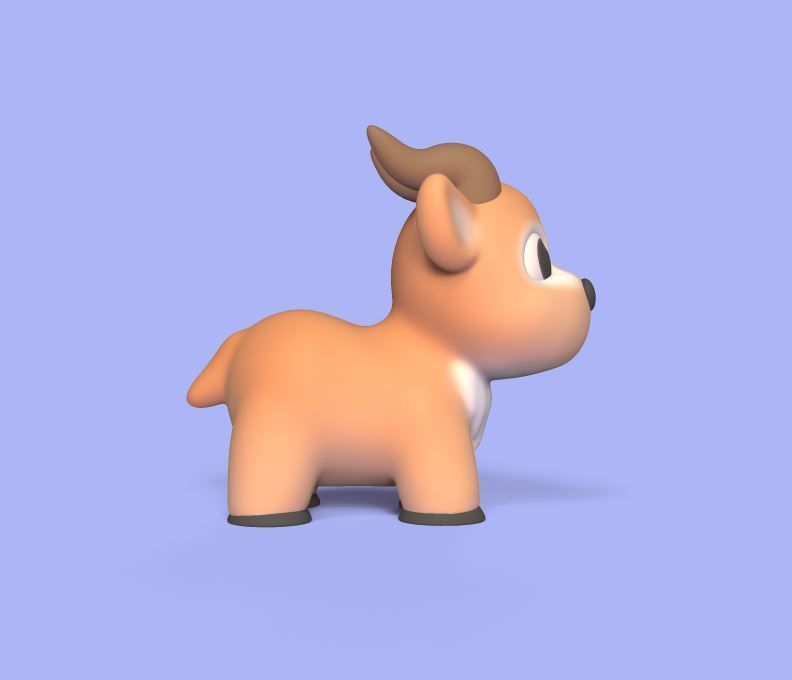 Little Antelope 3D print model_3