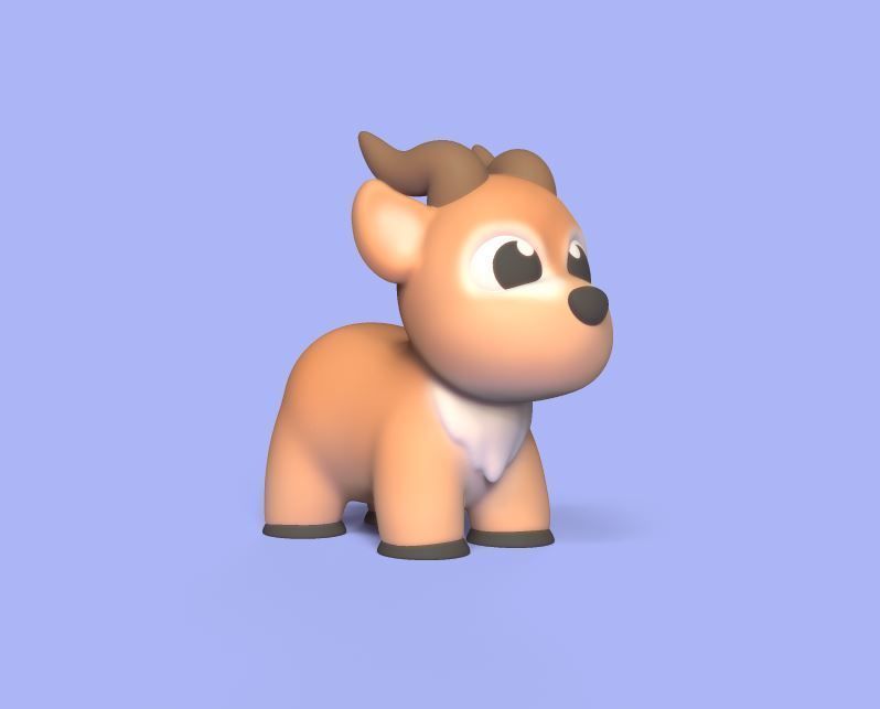 Little Antelope 3D print model_1