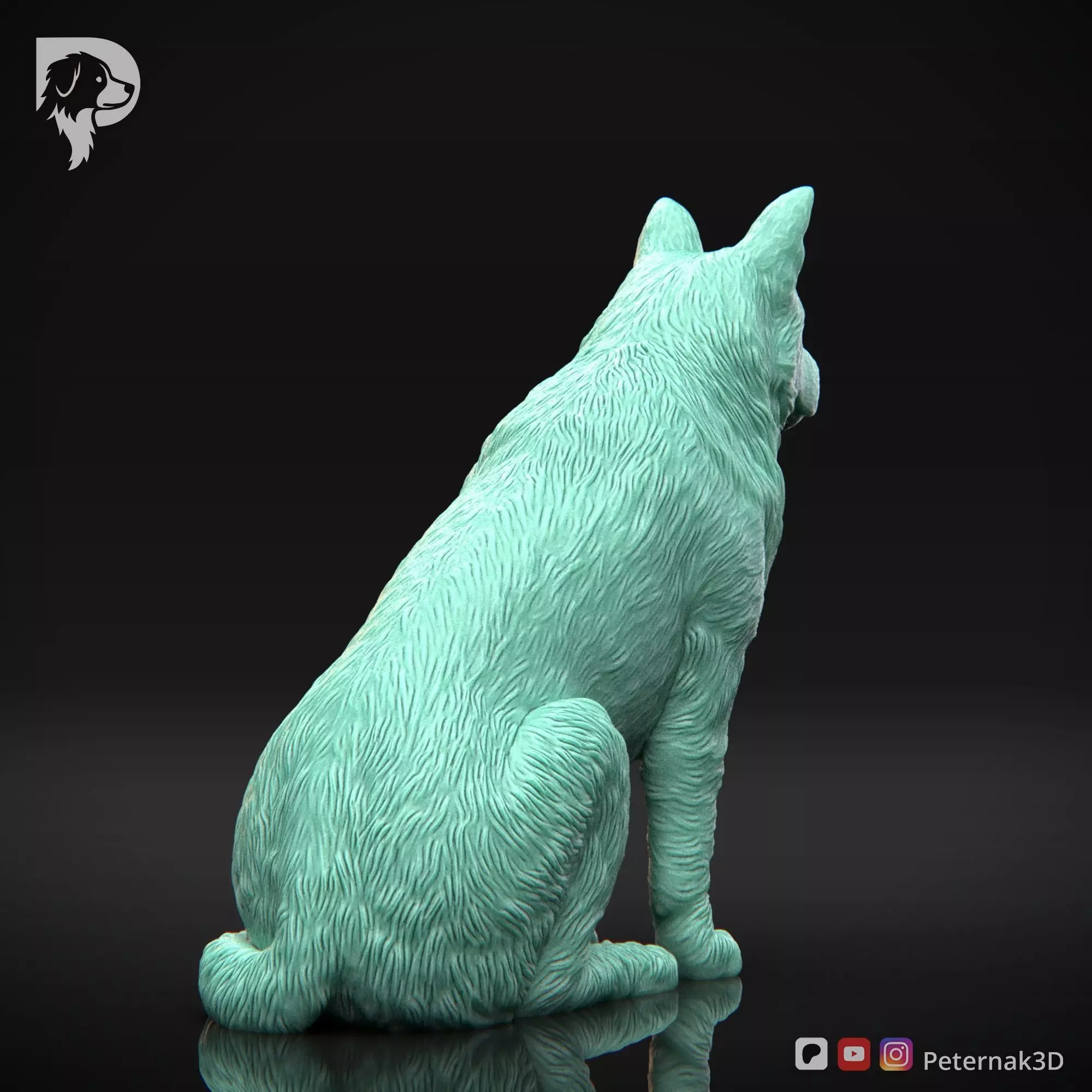 Dog 3D Print Model Australian Cattle Dog Pose 04 Print Ready STL 3D print model_9