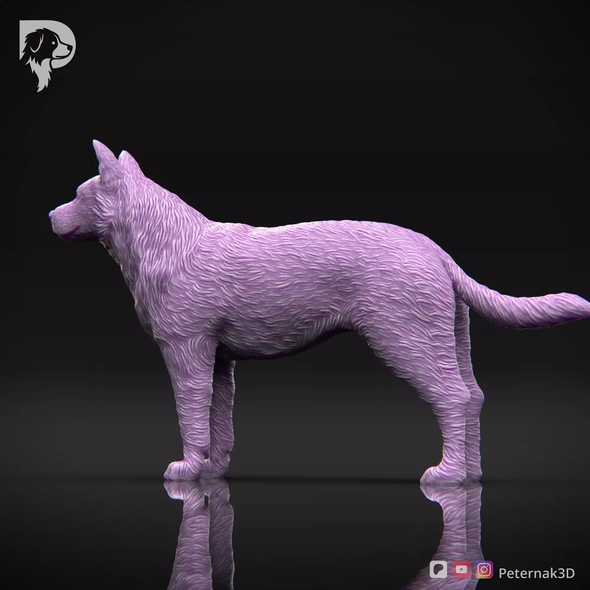 Dog 3D Print Model Australian Cattle Dog Pose 01 Print Ready STL 3D print model_7