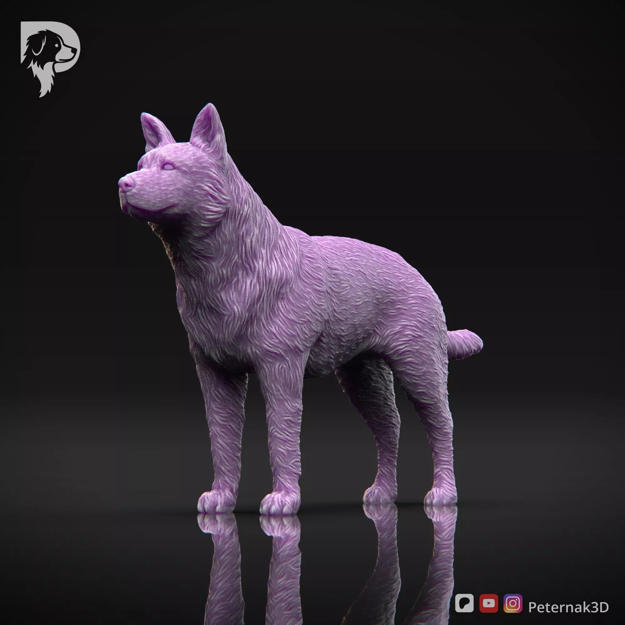 Dog 3D Print Model Australian Cattle Dog Pose 01 Print Ready STL 3D print model_4