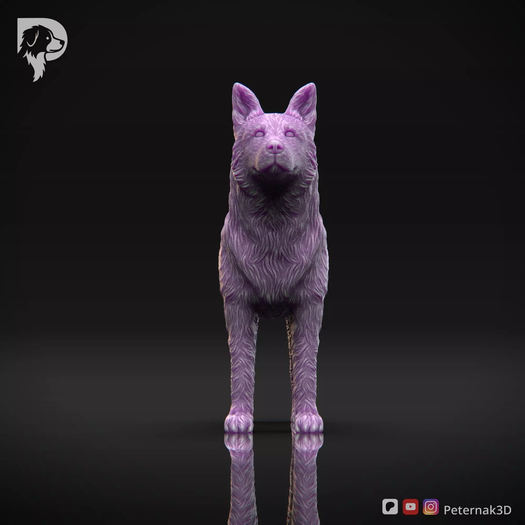Dog 3D Print Model Australian Cattle Dog Pose 01 Print Ready STL 3D print model_5