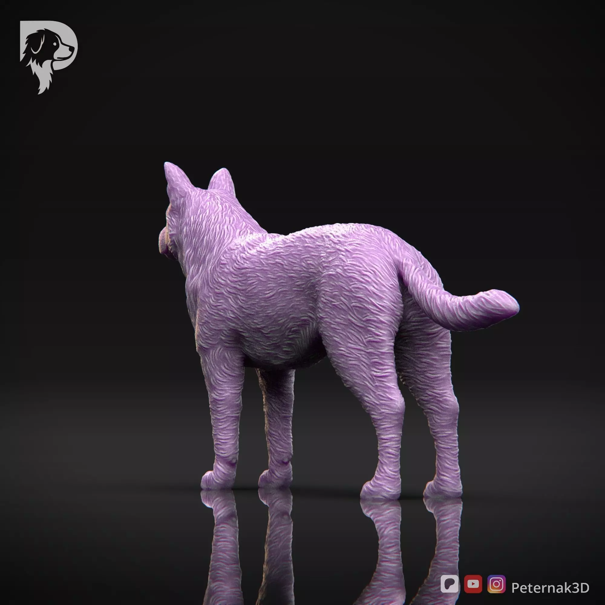 Dog 3D Print Model Australian Cattle Dog Pose 01 Print Ready STL 3D print model_11