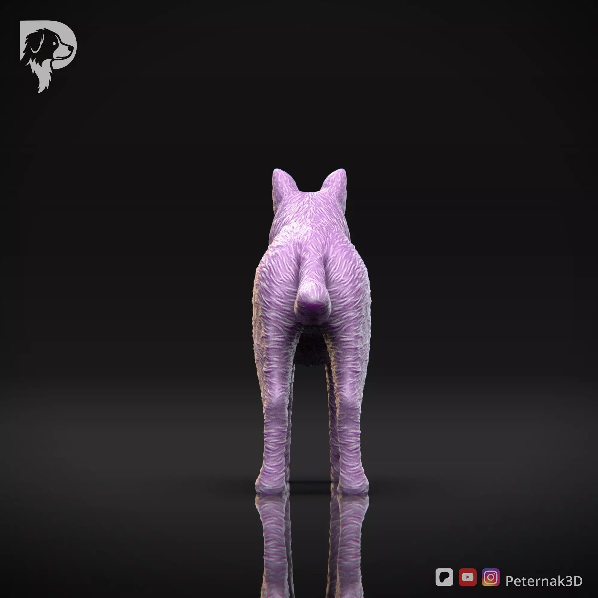 Dog 3D Print Model Australian Cattle Dog Pose 01 Print Ready STL 3D print model_10