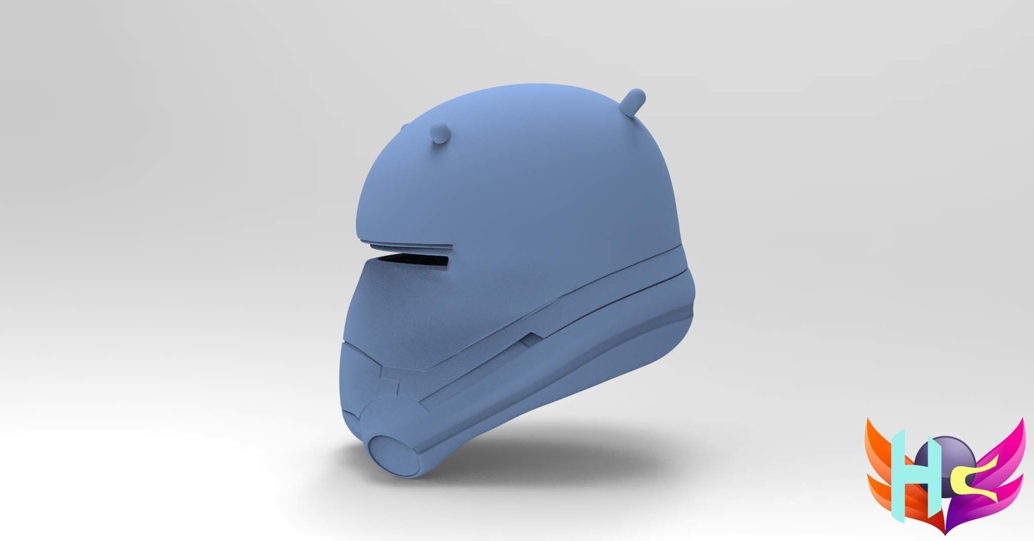 Snow trooper helmet from starwars 3D model_3
