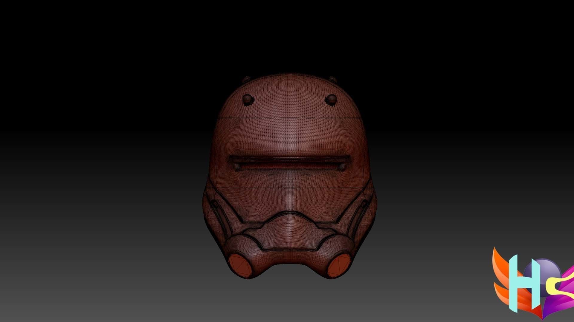 Snow trooper helmet from starwars 3D model_5