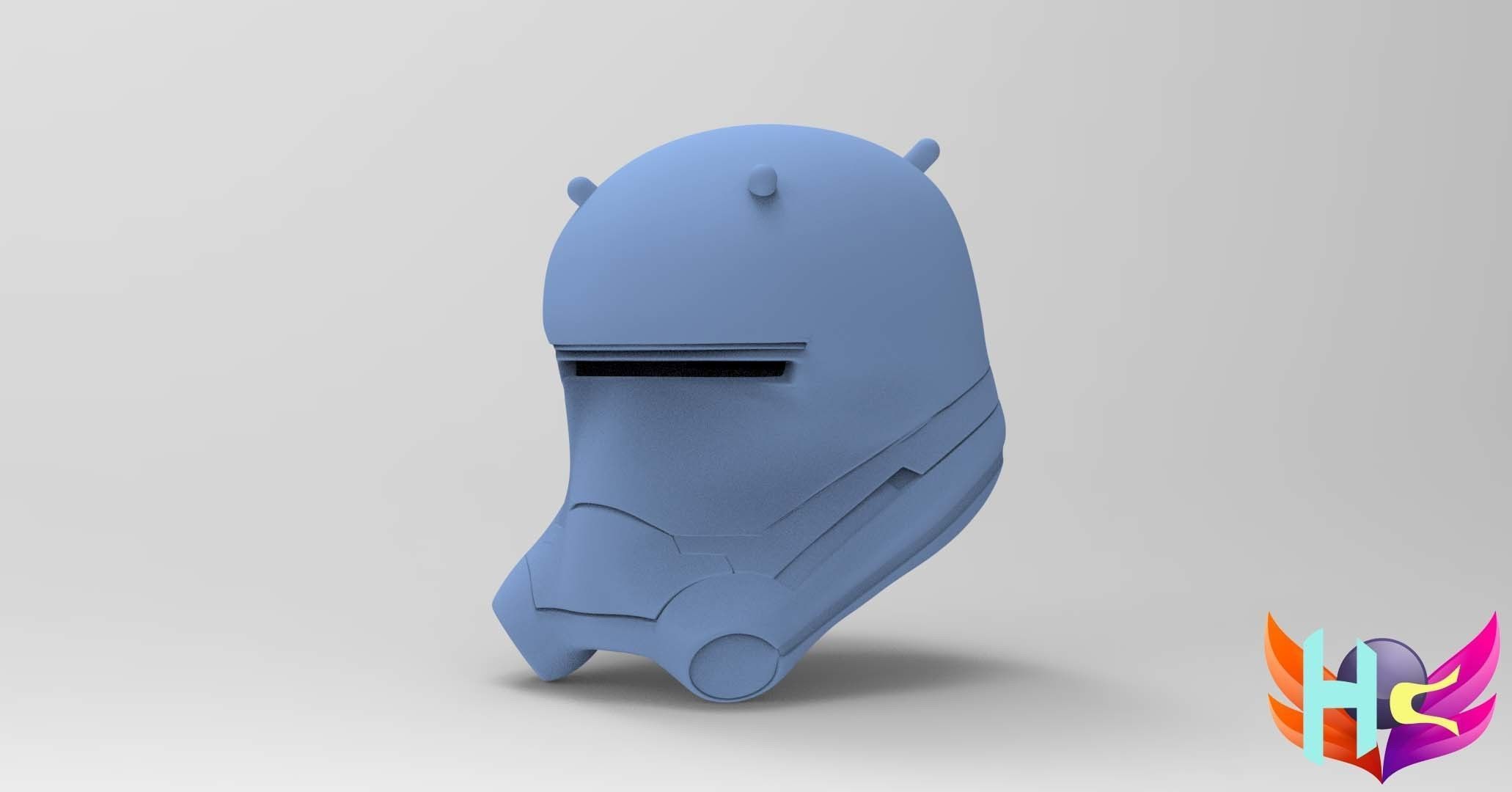 Snow trooper helmet from starwars 3D model_2