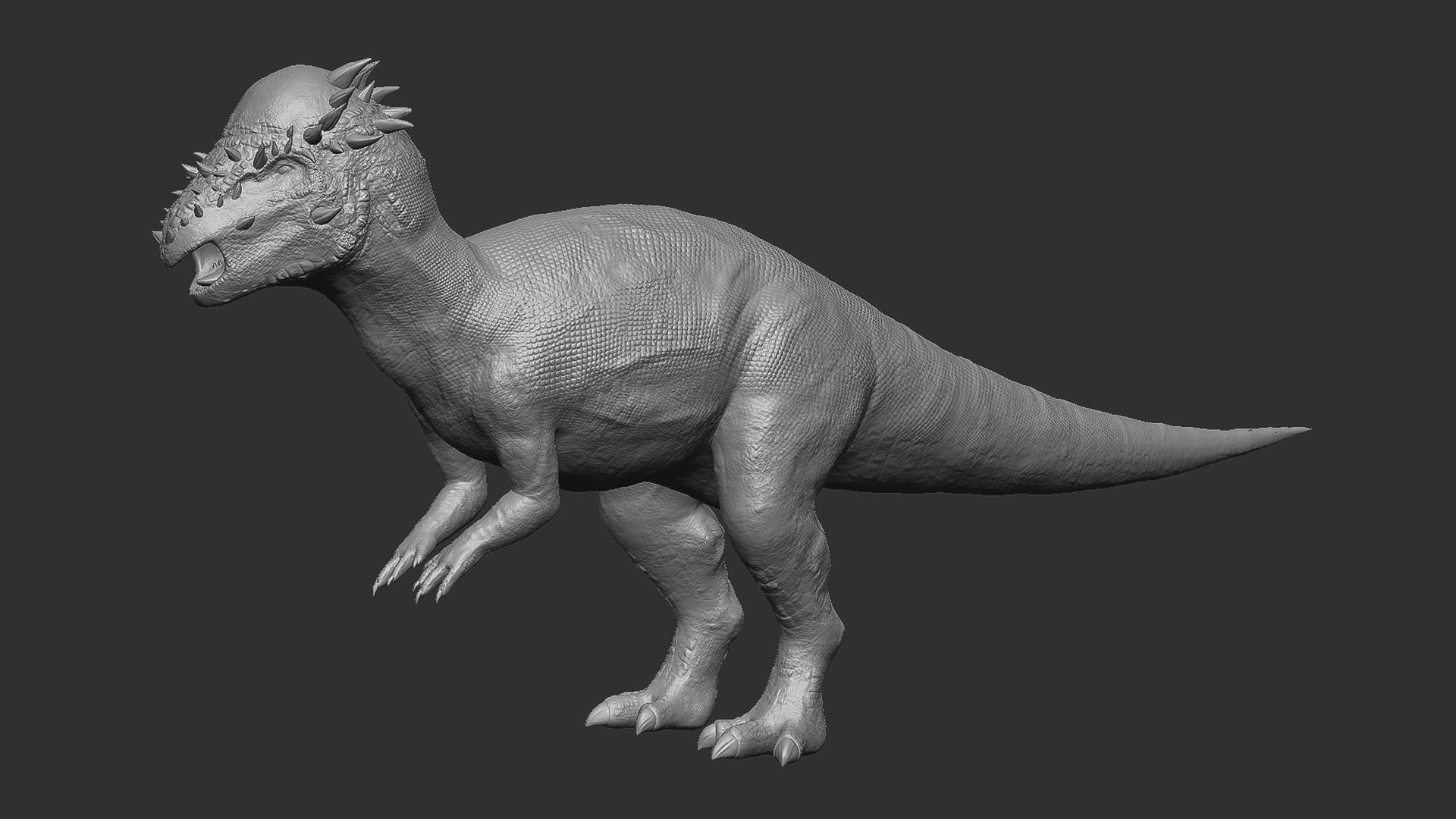 Pachycephalosaurus - Thick-Headed Lizard Low-poly 3D model_21