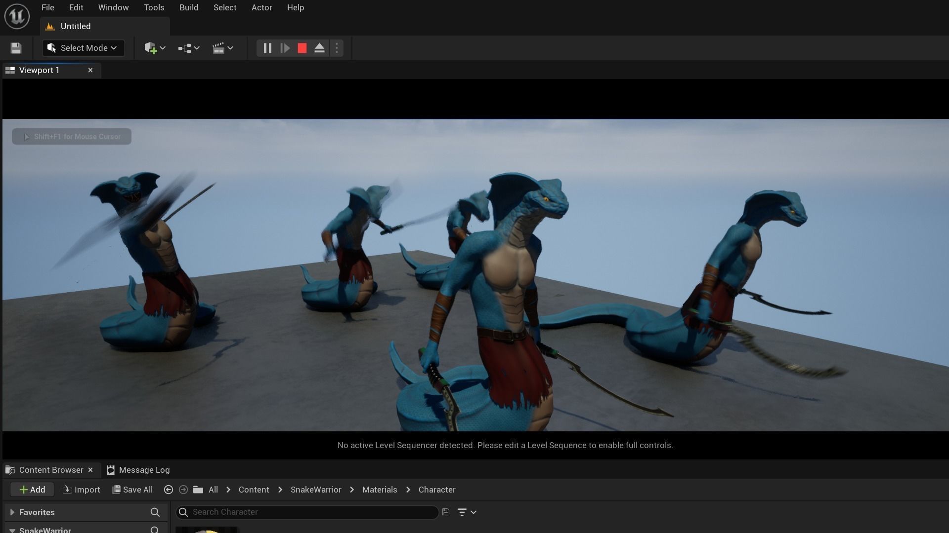 Snake Warrior Low-poly 3D model_3