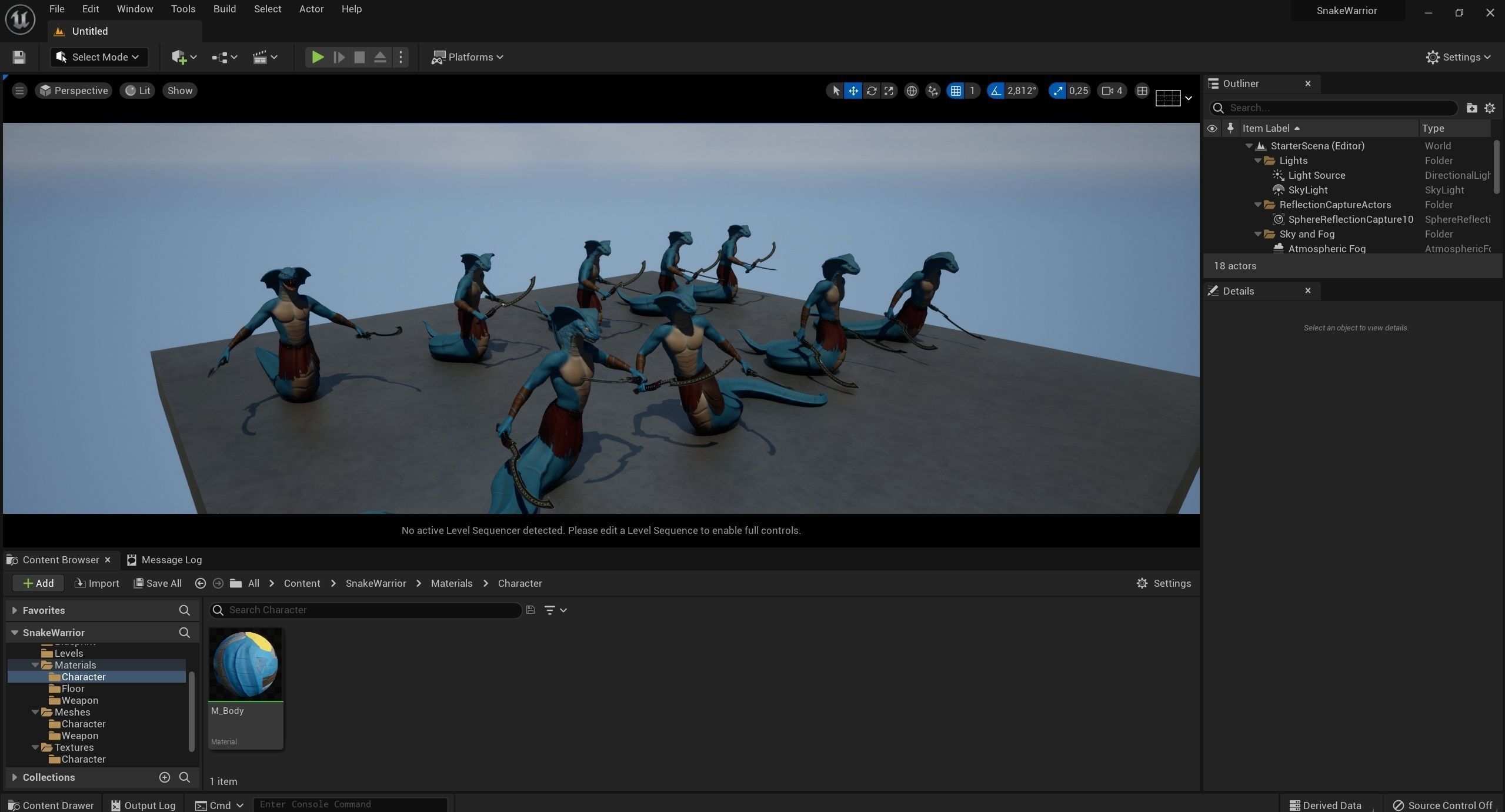 Snake Warrior Low-poly 3D model_9