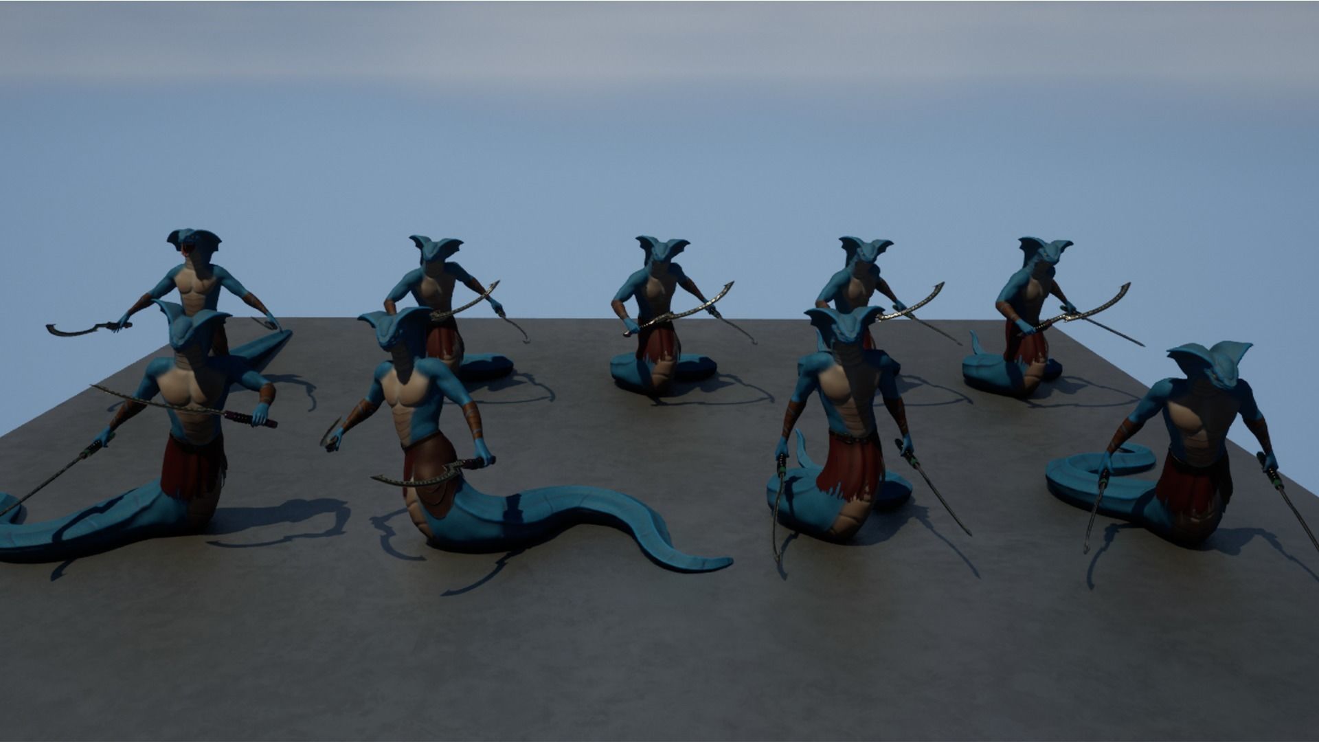 Snake Warrior Low-poly 3D model_7