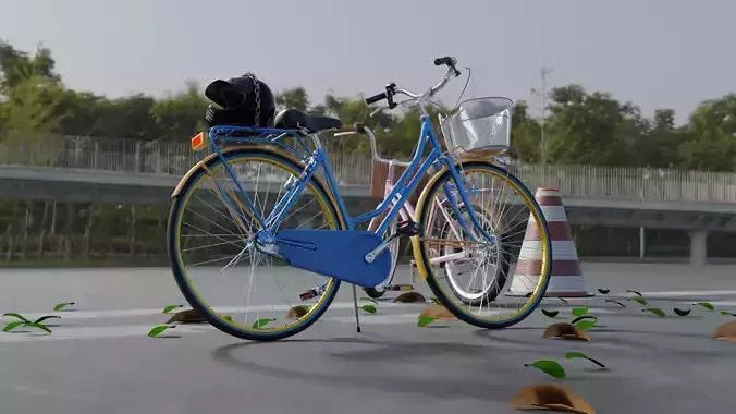 A very realistic bike ready for games and movies Low-poly 3D model
