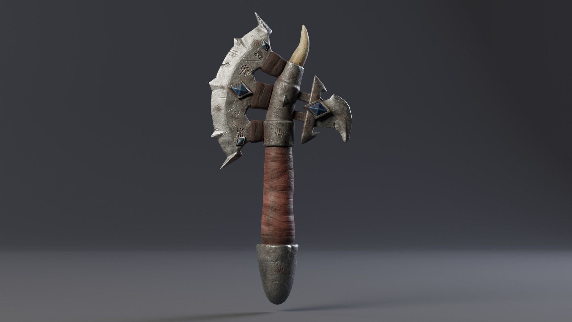  Stylized Axe GameReady Low-poly 3D model_3