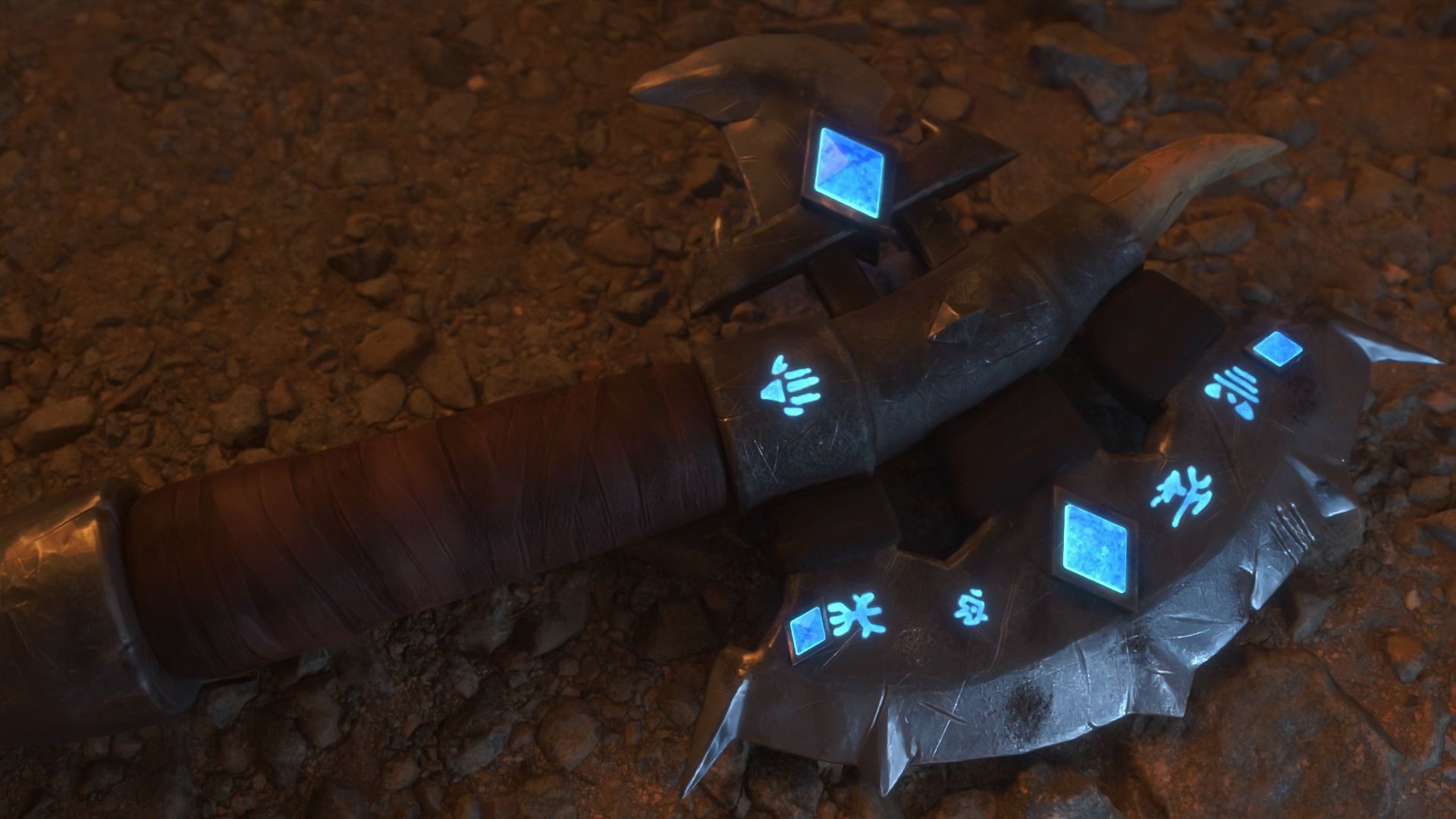  Stylized Axe GameReady Low-poly 3D model_1