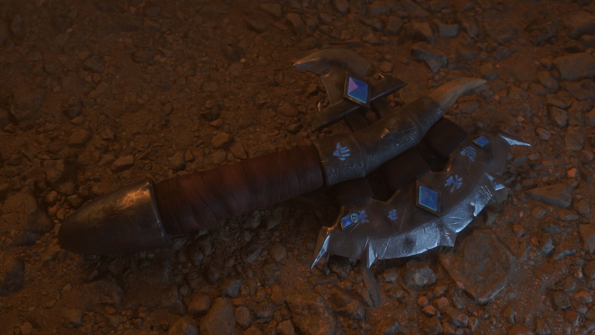  Stylized Axe GameReady Low-poly 3D model_2