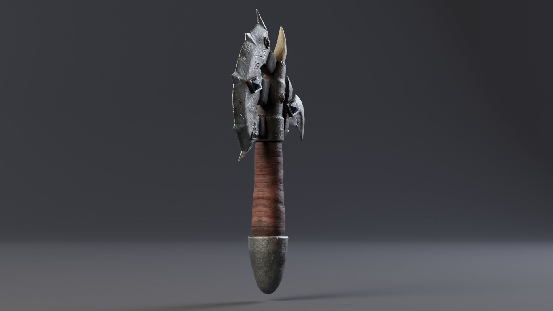  Stylized Axe GameReady Low-poly 3D model_4