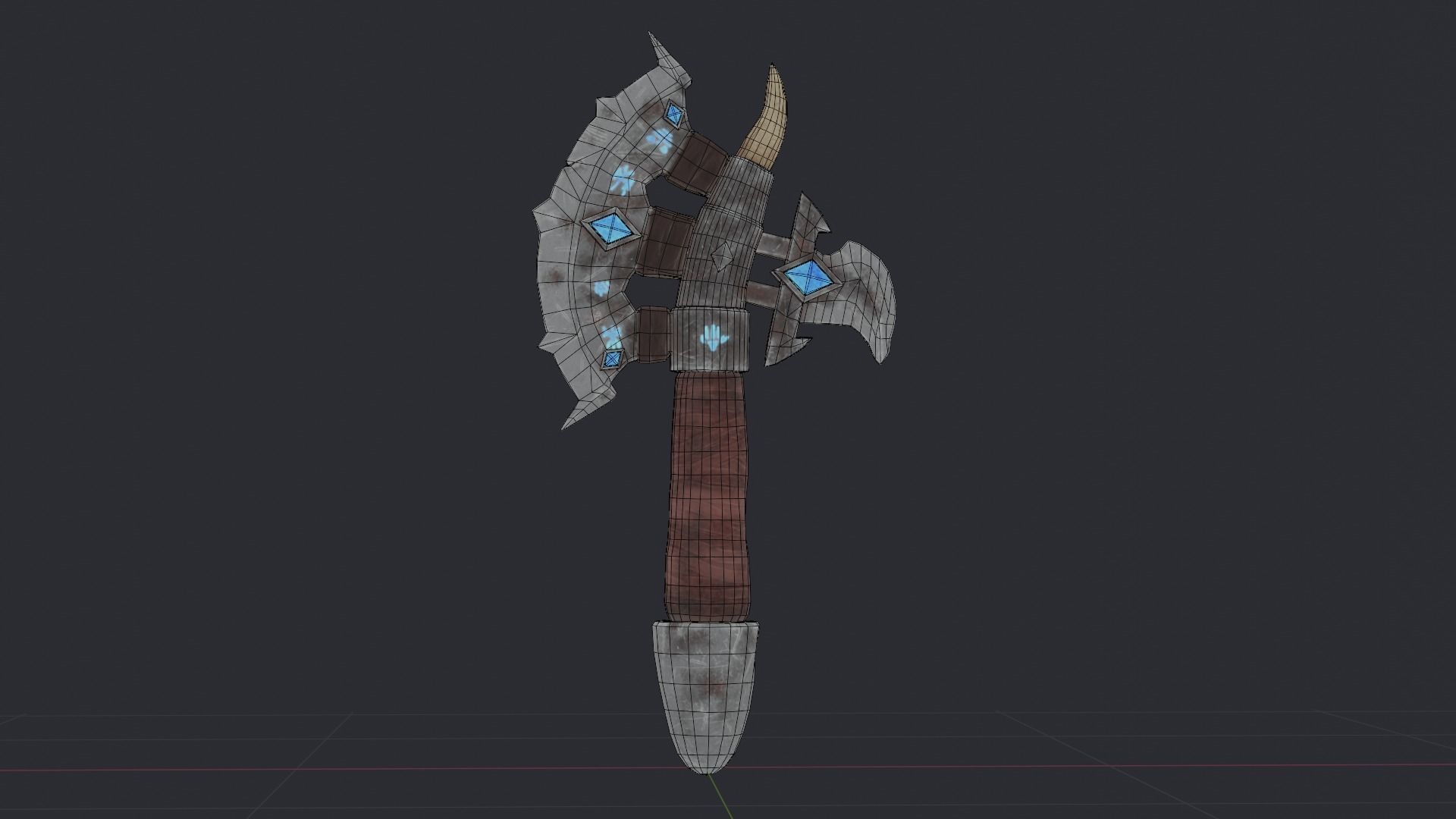  Stylized Axe GameReady Low-poly 3D model_6