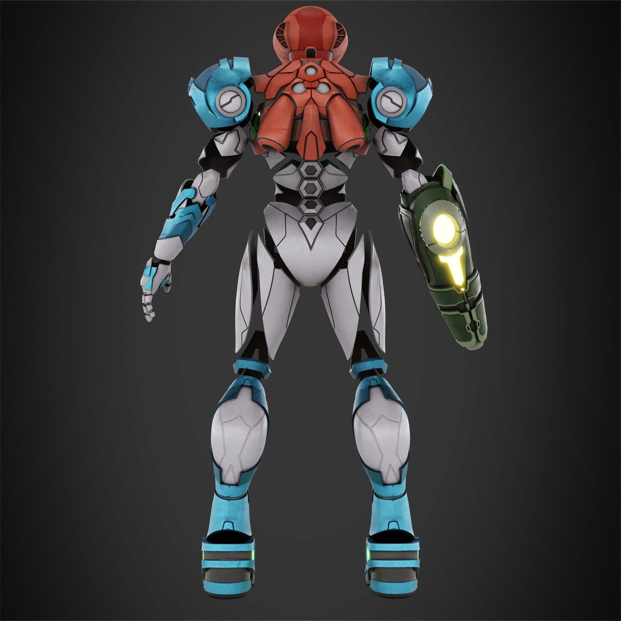 Metroid Samus Aran Power Full Suit for Cosplay 3D Model Collection_8