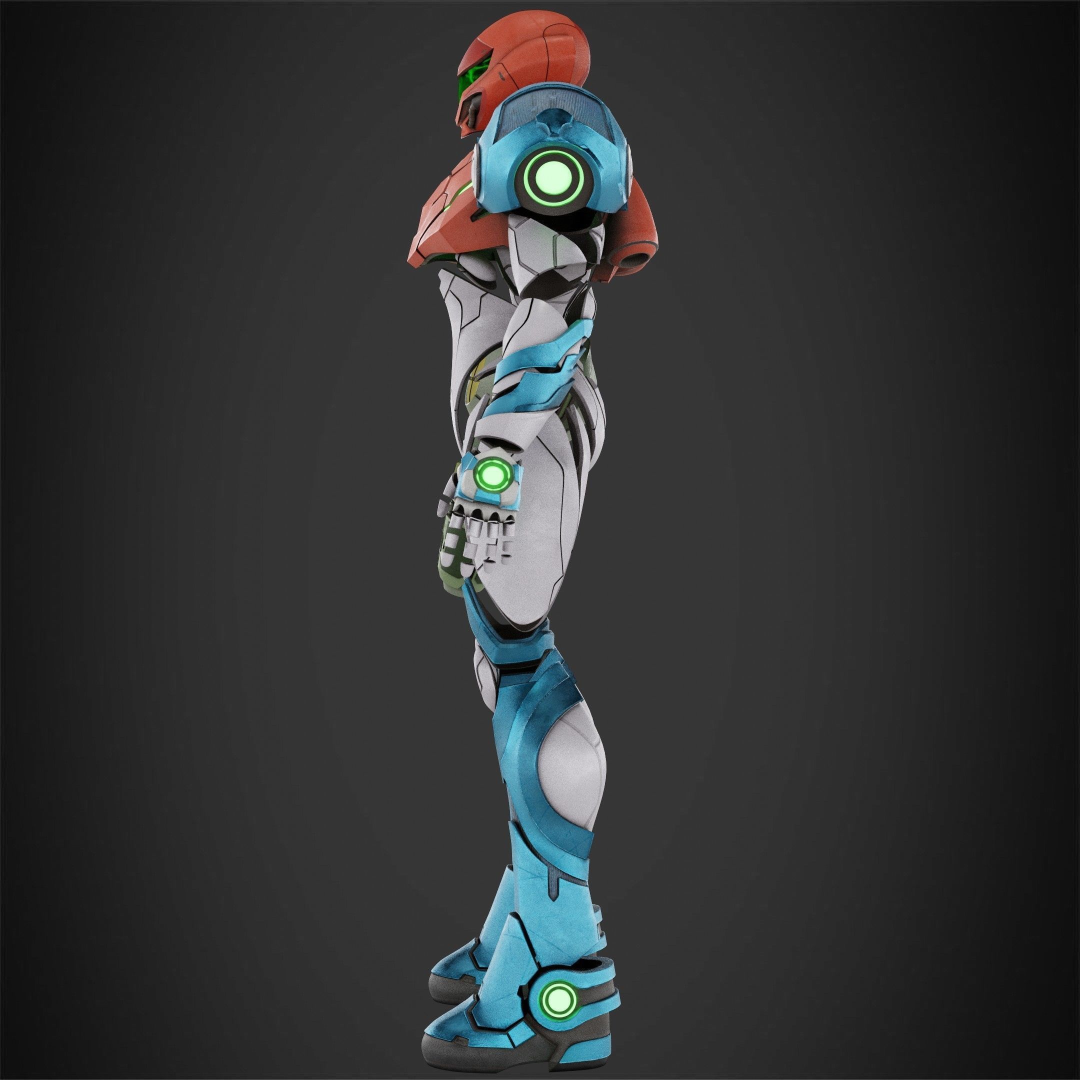 Metroid Samus Aran Power Full Suit for Cosplay 3D Model Collection_6