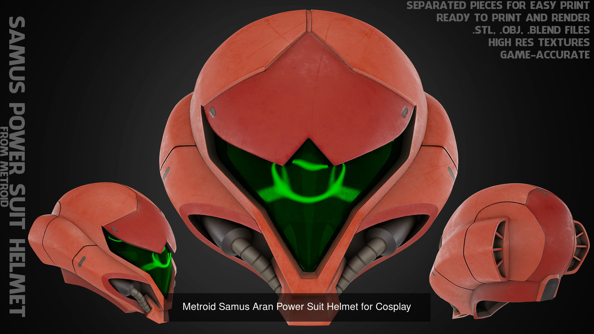 Metroid Samus Aran Power Full Suit for Cosplay 3D Model Collection_1