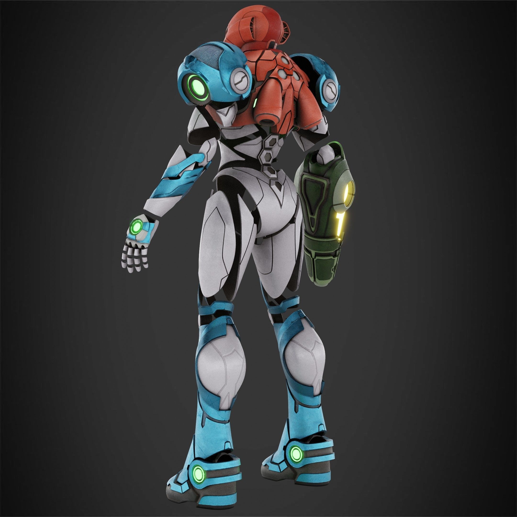 Metroid Samus Aran Power Full Suit for Cosplay 3D Model Collection_7