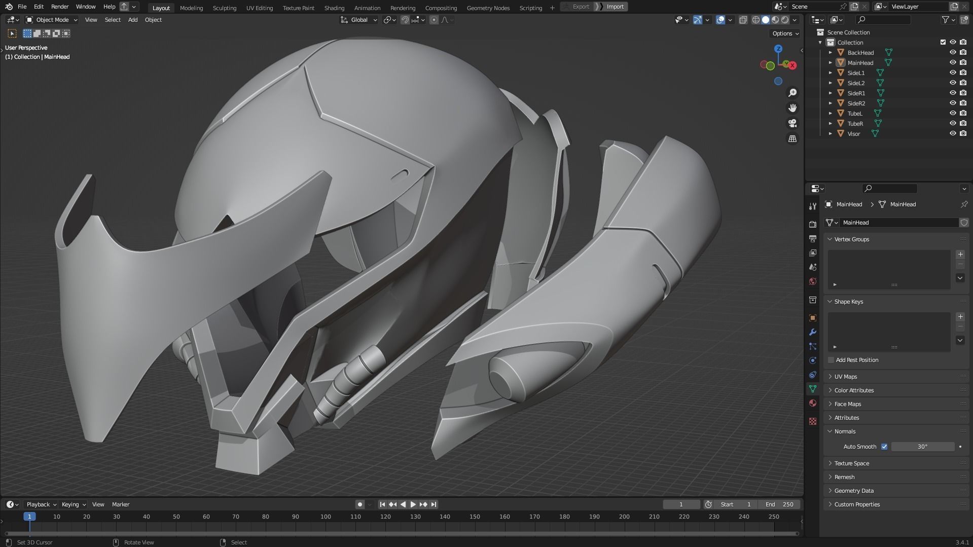 Metroid Samus Aran Power Full Suit for Cosplay 3D Model Collection_12