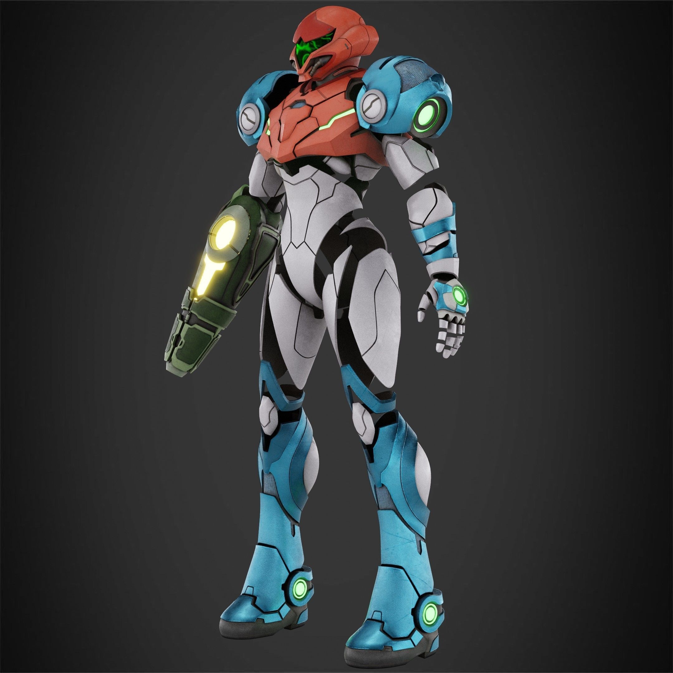 Metroid Samus Aran Power Full Suit for Cosplay 3D Model Collection_5