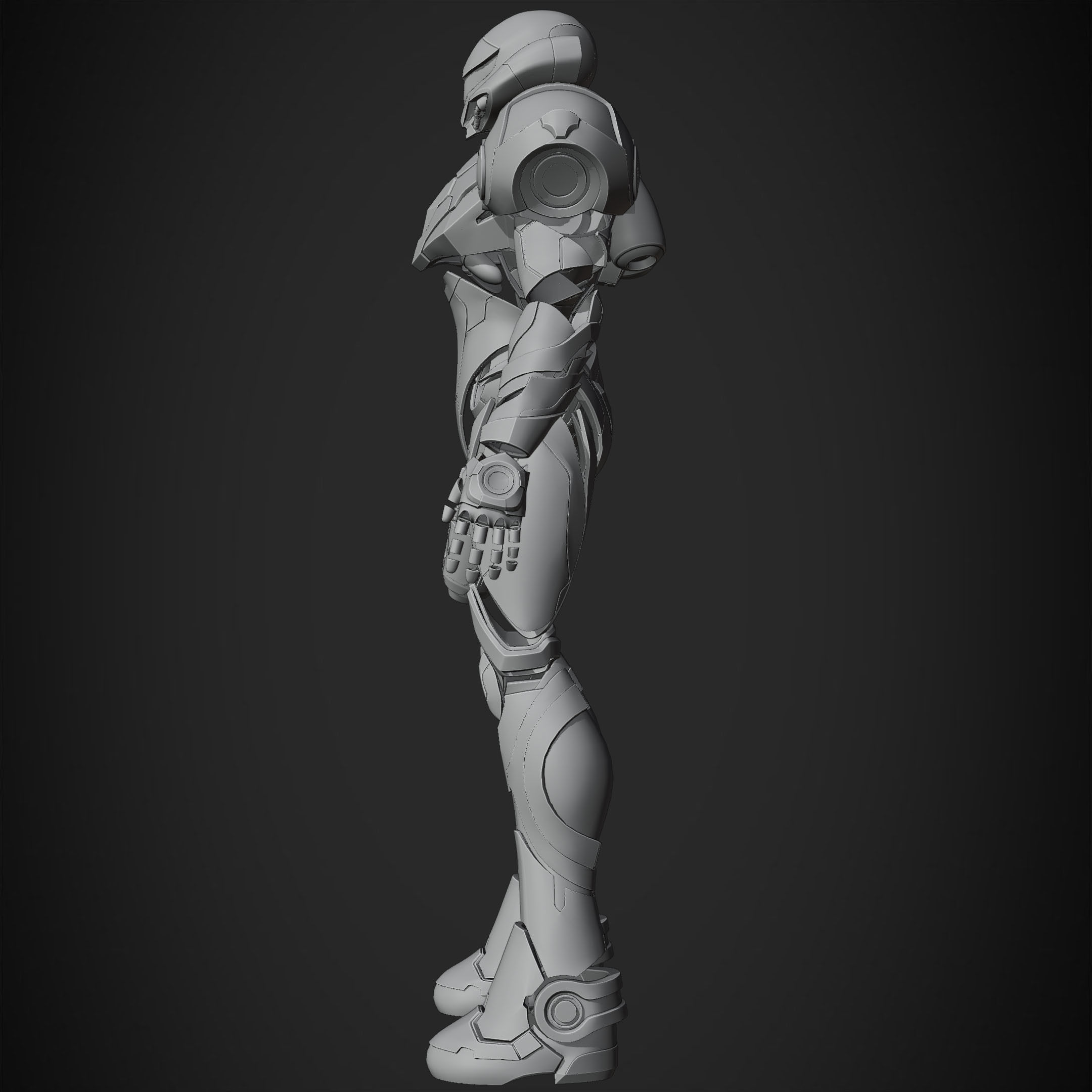 Metroid Samus Aran Power Full Suit for Cosplay 3D Model Collection_25