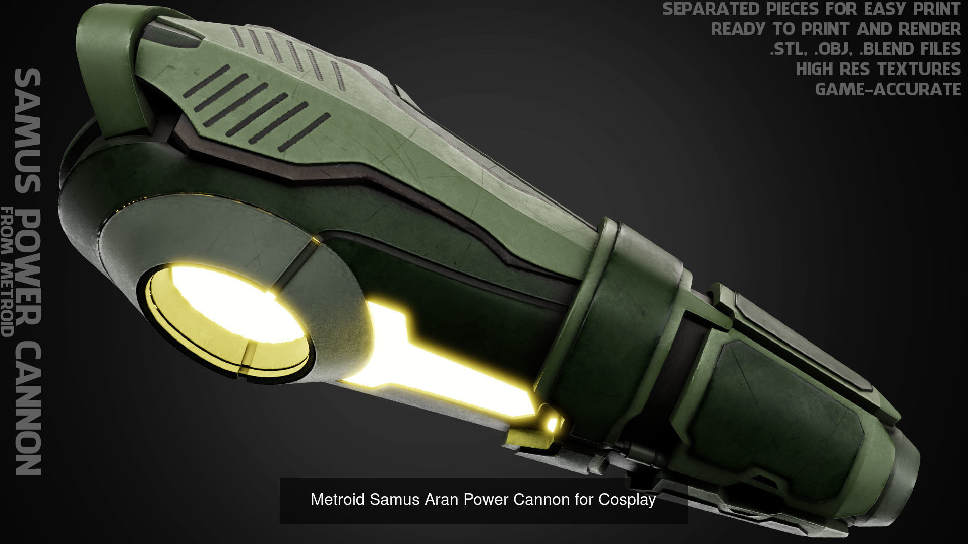 Metroid Samus Aran Power Full Suit for Cosplay 3D Model Collection_3