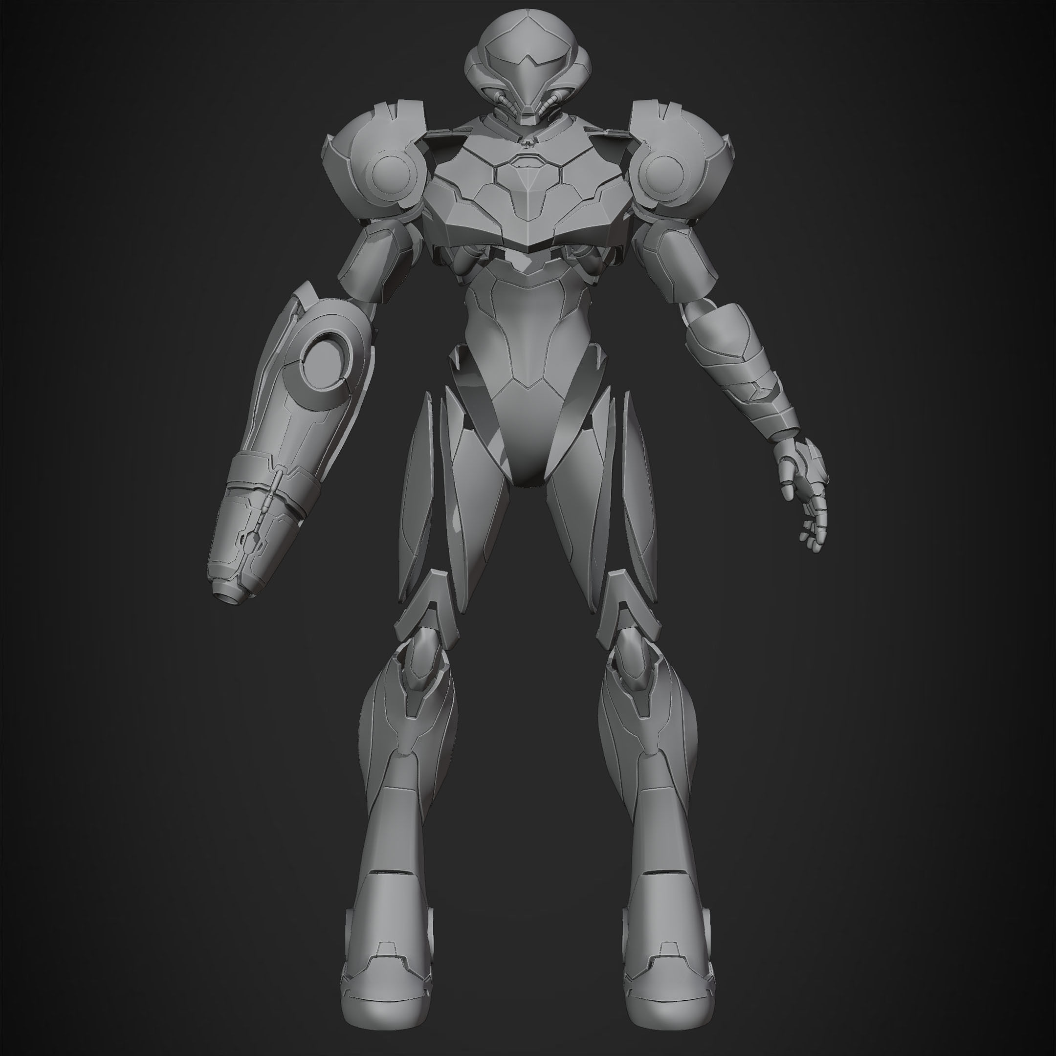 Metroid Samus Aran Power Full Suit for Cosplay 3D Model Collection_21