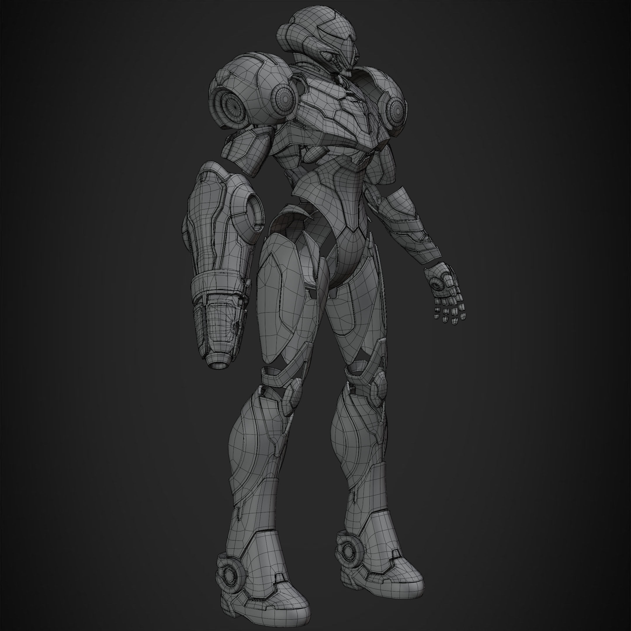 Metroid Samus Aran Power Full Suit for Cosplay 3D Model Collection_28