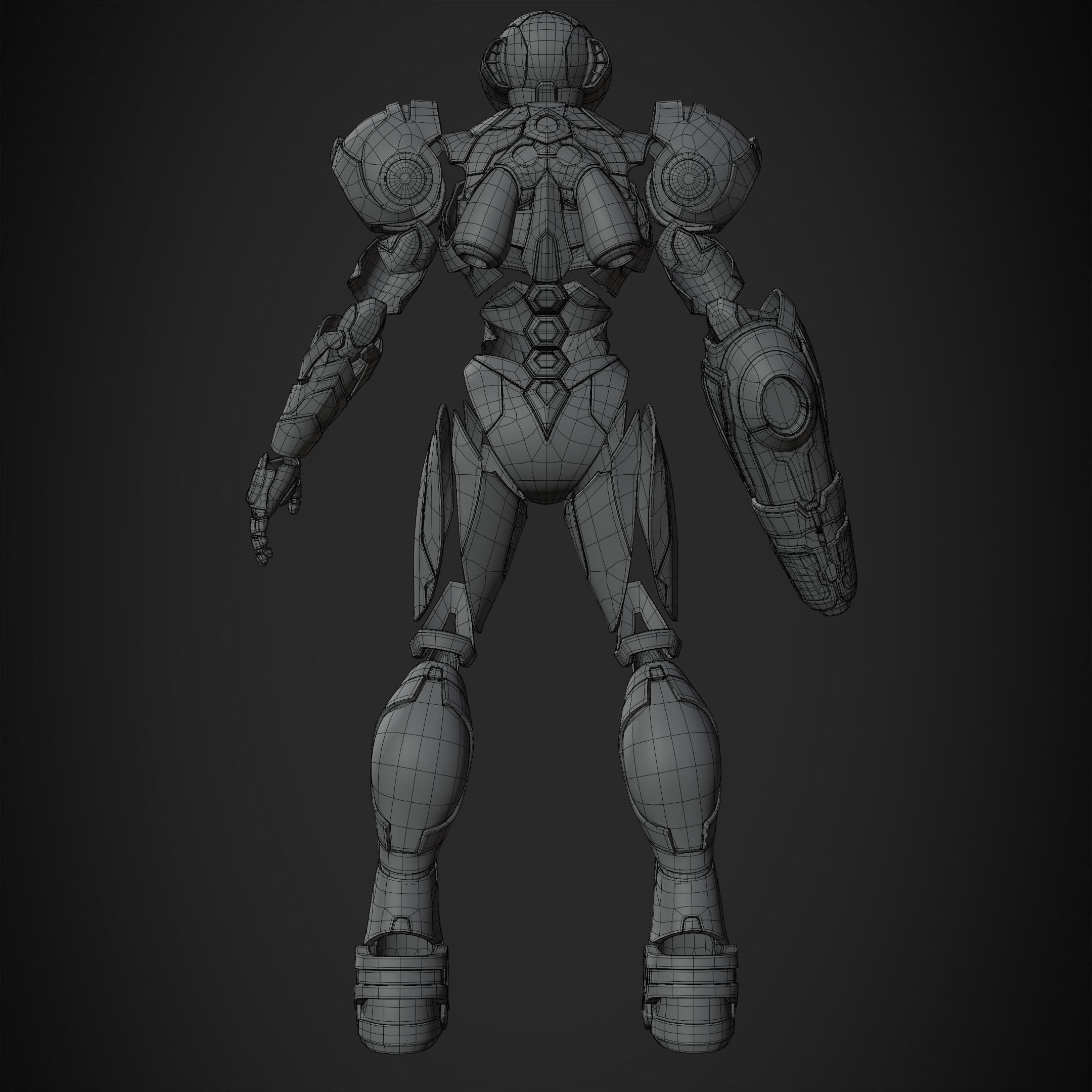 Metroid Samus Aran Power Full Suit for Cosplay 3D Model Collection_26