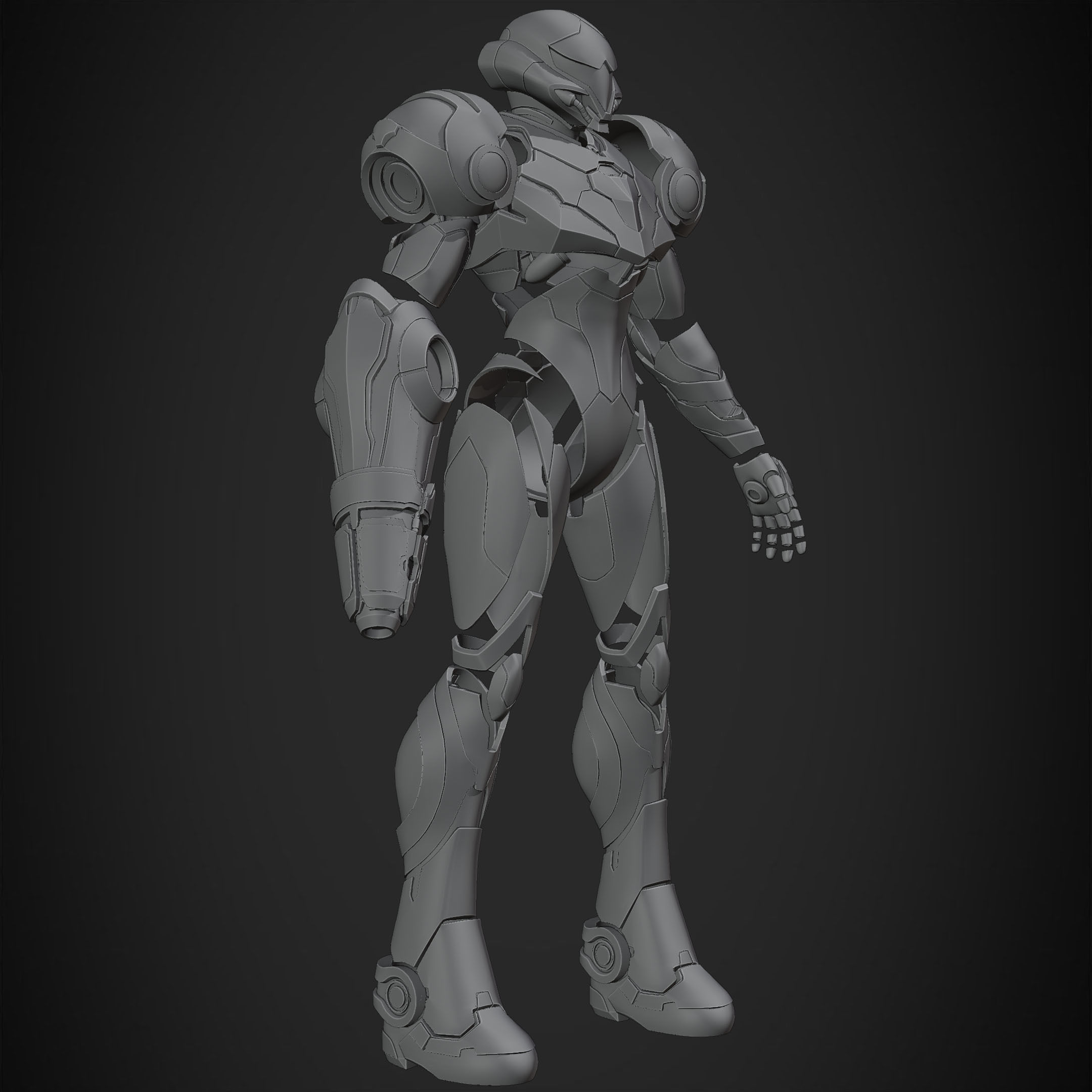 Metroid Samus Aran Power Full Suit for Cosplay 3D Model Collection_29
