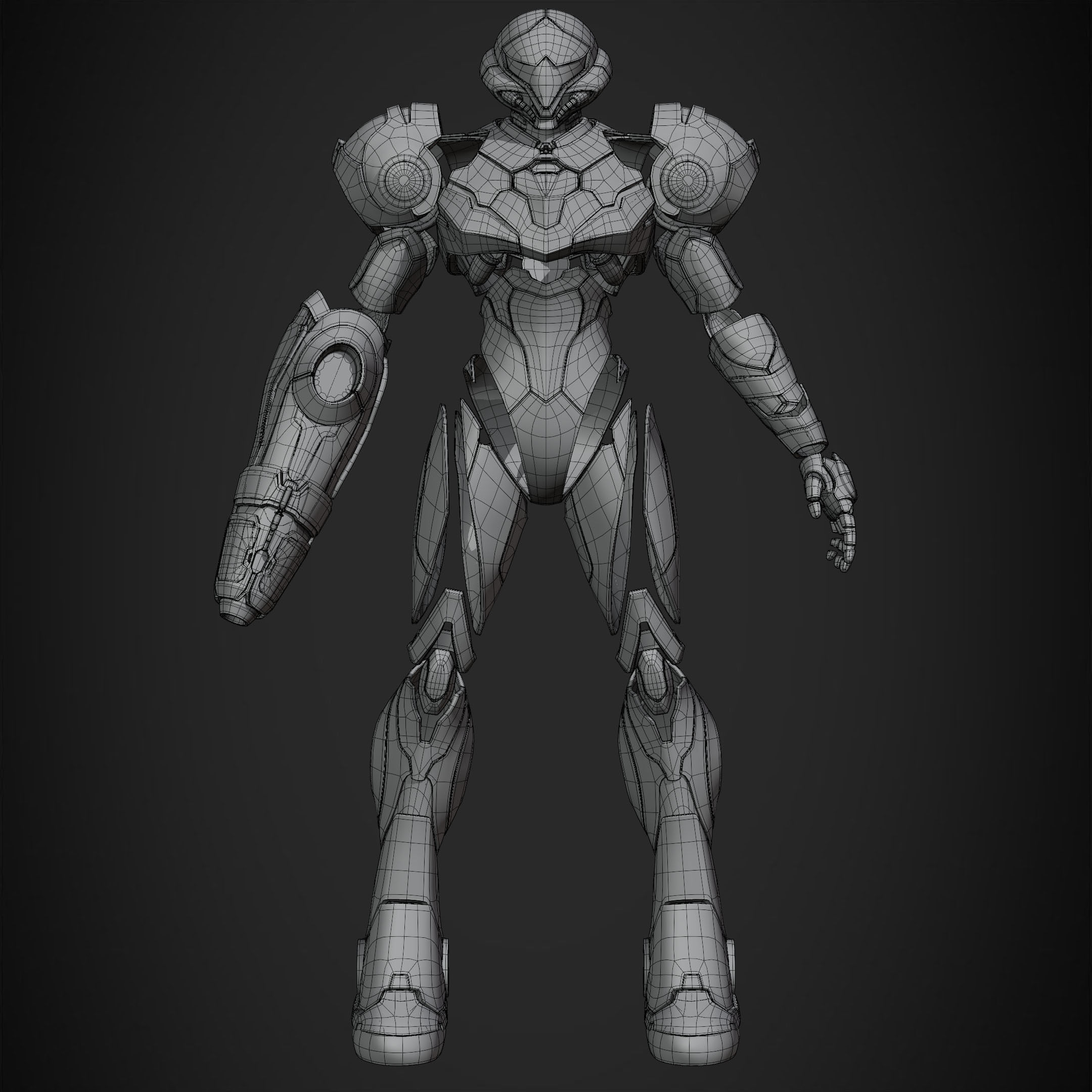 Metroid Samus Aran Power Full Suit for Cosplay 3D Model Collection_20