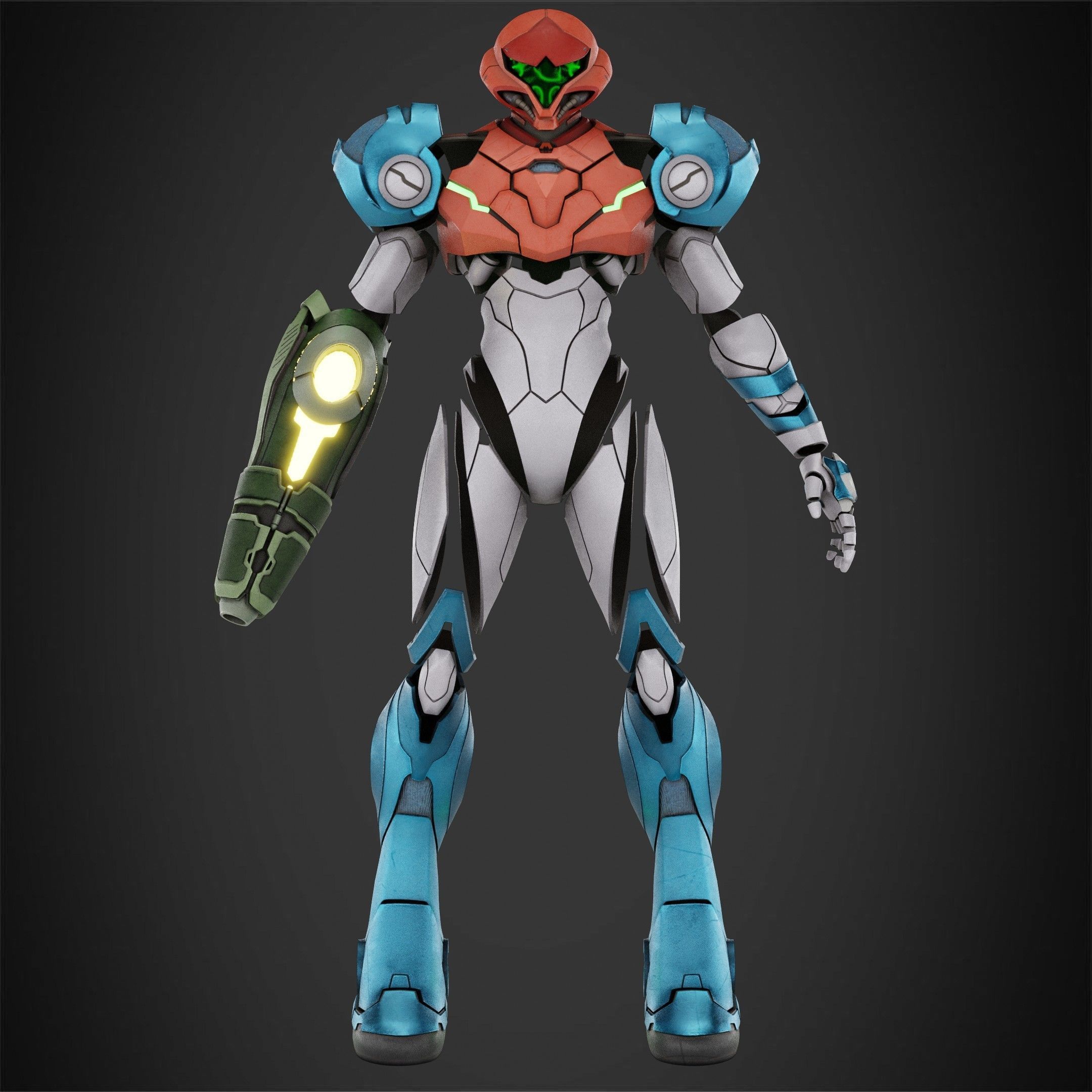 Metroid Samus Aran Power Full Suit for Cosplay 3D Model Collection_4