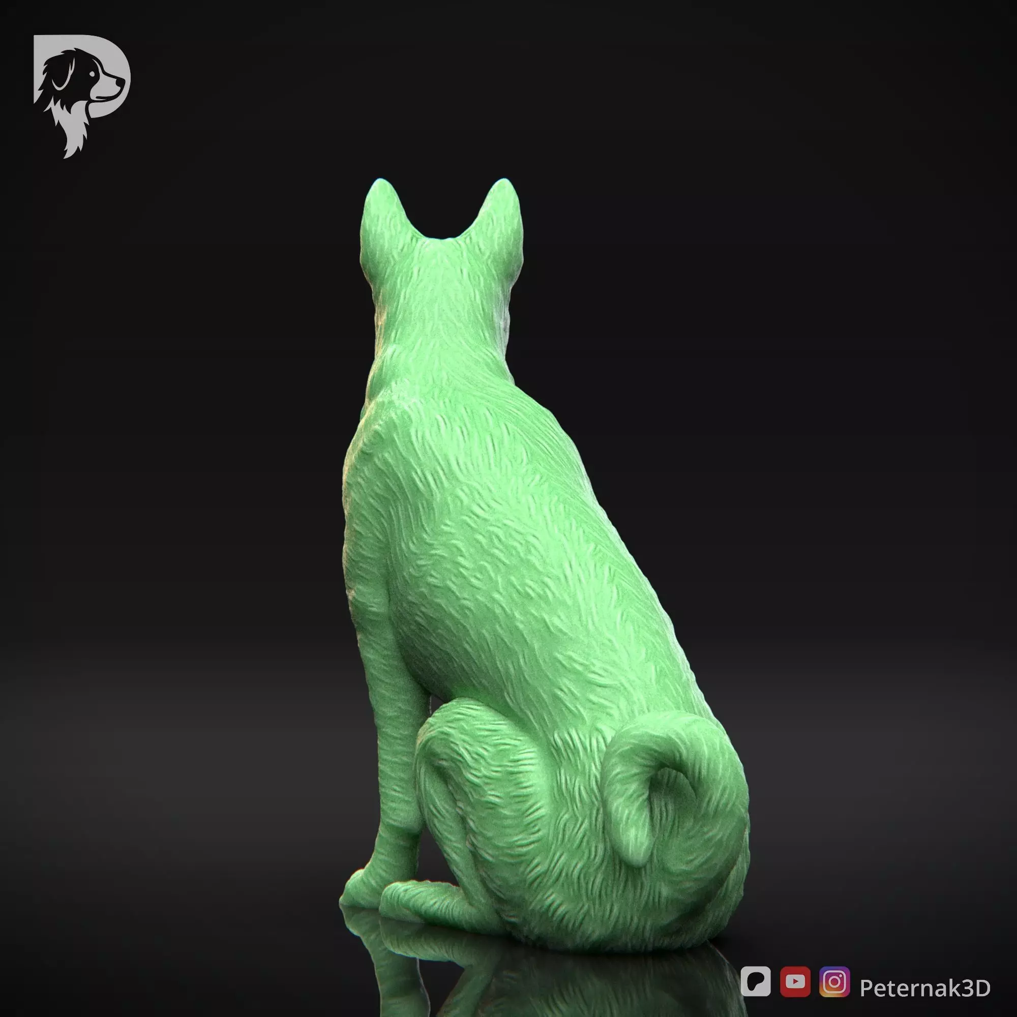 Dog 3D Print Model Basenji Pose 06 Ready STL 3D print model_7