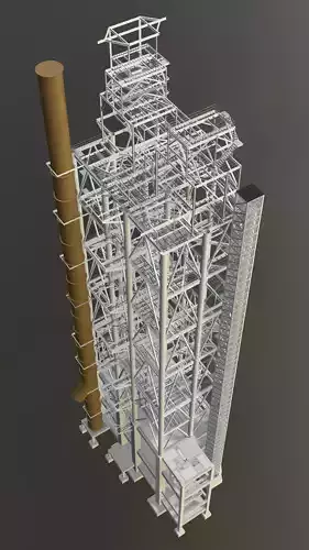 Industrial building 2320 3D model