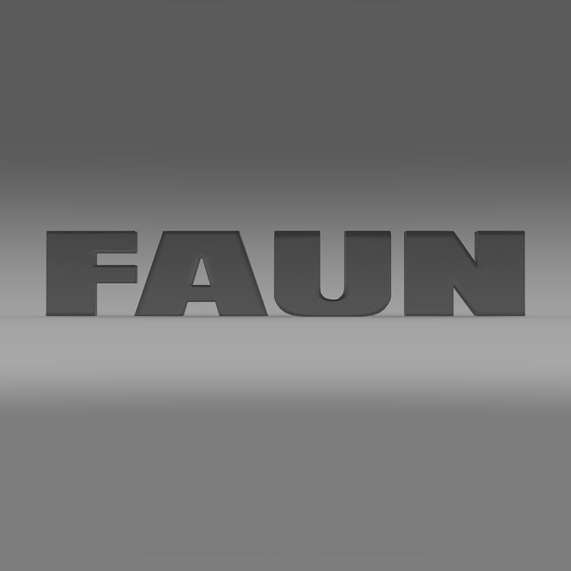 Faun Logo 3D model_1
