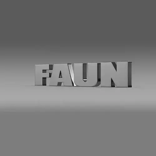 Faun Logo 3D model Faun Logo 3D model