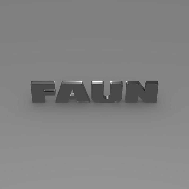 Faun Logo 3D model_4