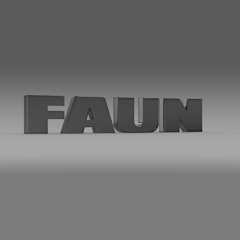 Faun Logo 3D model_2