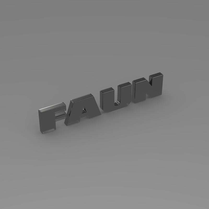 Faun Logo 3D model_5